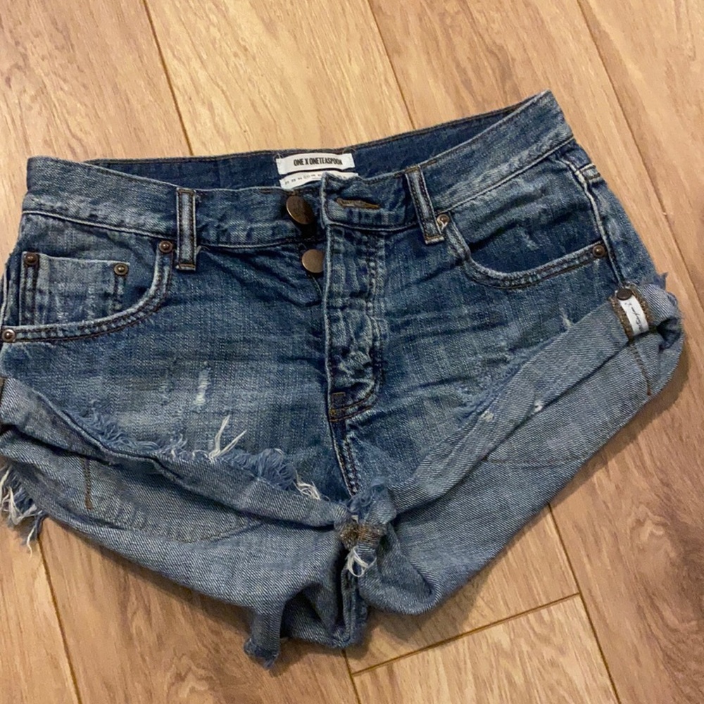 One Teaspoon Dark Denim Shorts
